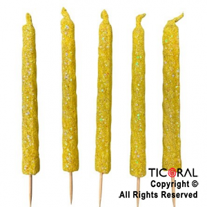 VELA VELON ESPIRAL GIBRE DE 10 CM AMARILLO (Pack x 5)